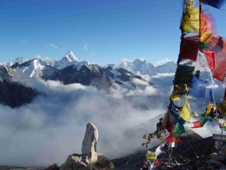 Mt Everest Donegal flag on the final leg of its journey back to Mt Errigal.
